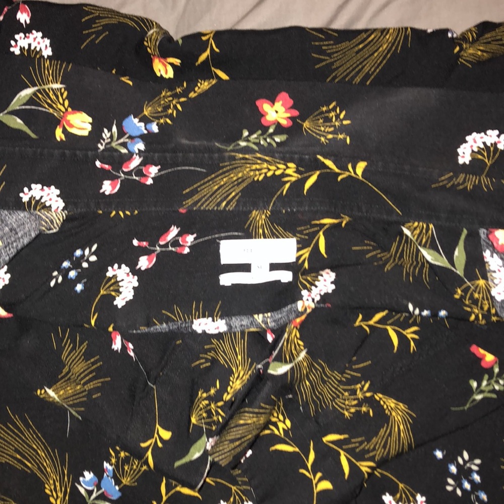 Black print button up shirt - Picture 3 of 5